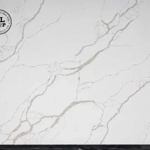 Horizon quartz slab kitchen countertops artificial quartz slab starlight pure spark white calacatta 