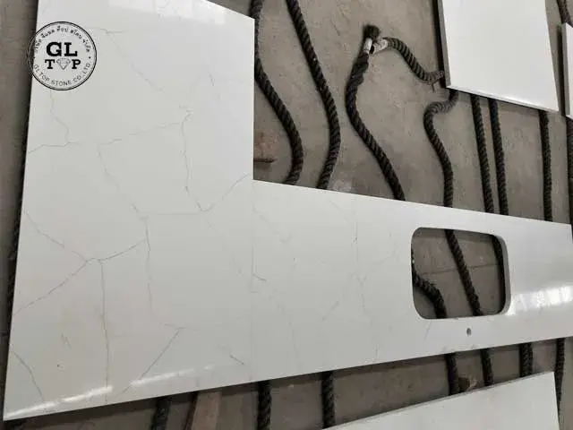 Quartz Stone Slabs Countertop For Building Wall Veneer