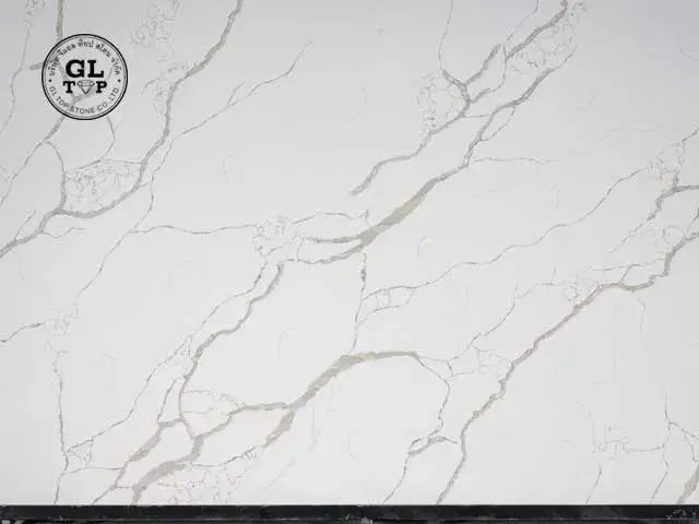 Horizon quartz slab kitchen countertops artificial quartz slab starlight pure spark white calacatta 