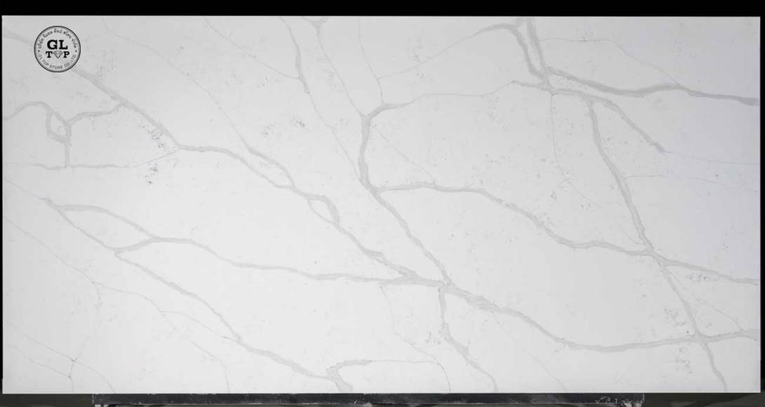 Thailand Origin Quartz Slabs Calacatta White Marble Engineered Stone Kitchentop